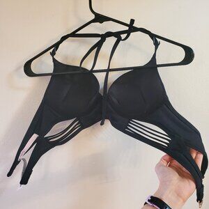 Victoria's Secret Swimwear Black Pushup Top 34A